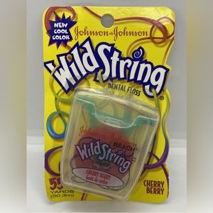 Johnson & Johnson Wild String Dental Floss CHERRY BERRY - 55 YD NEW Discontinued